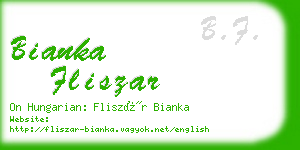 bianka fliszar business card